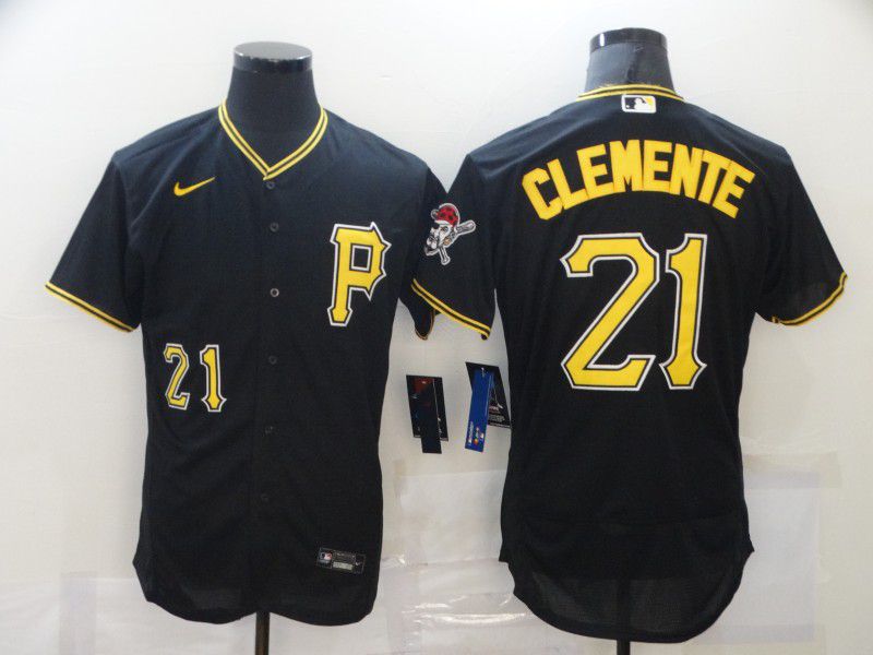 Men Pittsburgh Pirates #21 Clemente Black Elite Nike MLB Jerseys